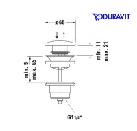 VALVULA CLICK LAVABO DURAVIT